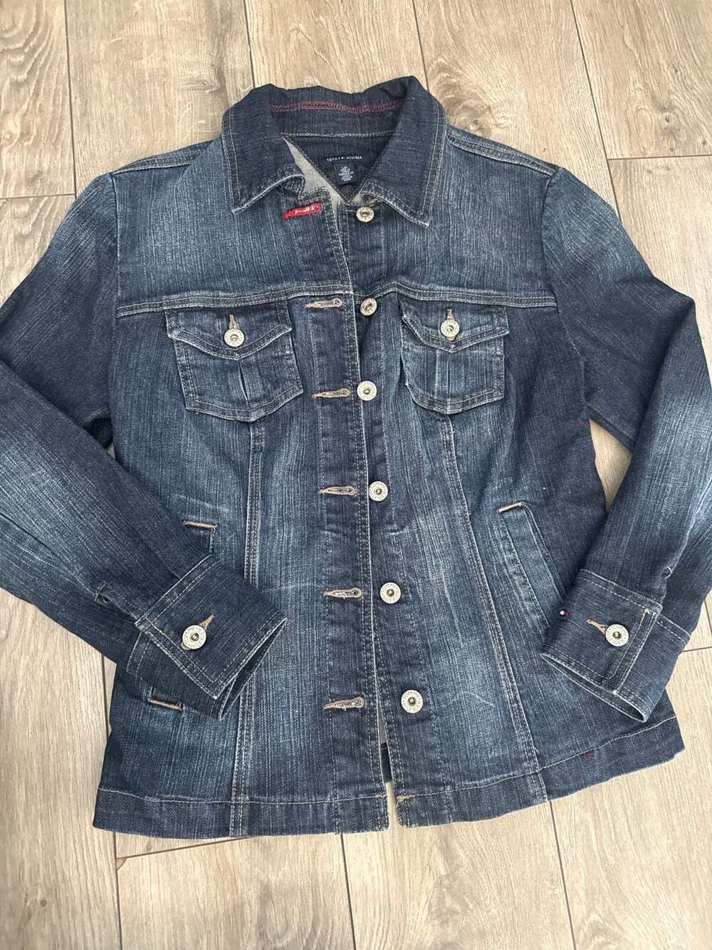 Tommy Hilfiger Women's Blue Denim Jean Jacket Button Up Size S